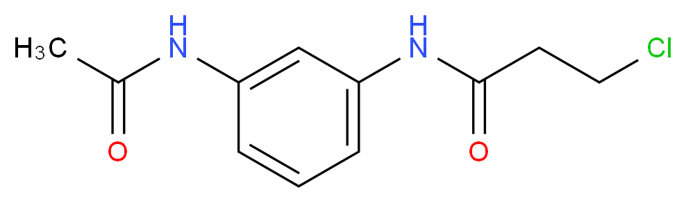 3-chloro-N-(3-acetamidophenyl)propanamide_分子结构_CAS_900711-15-1