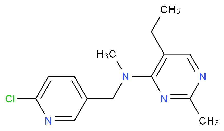 N-[(6-chloropyridin-3-yl)methyl]-5-ethyl-N,2-dimethylpyrimidin-4-amine_分子结构_CAS_)