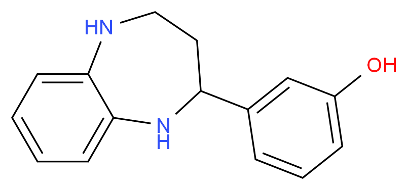 2-(3-Hydroxyphenyl)-2,3,4,5-tetrahydro-1H-1,5-benzodiazepine_分子结构_CAS_904813-70-3)