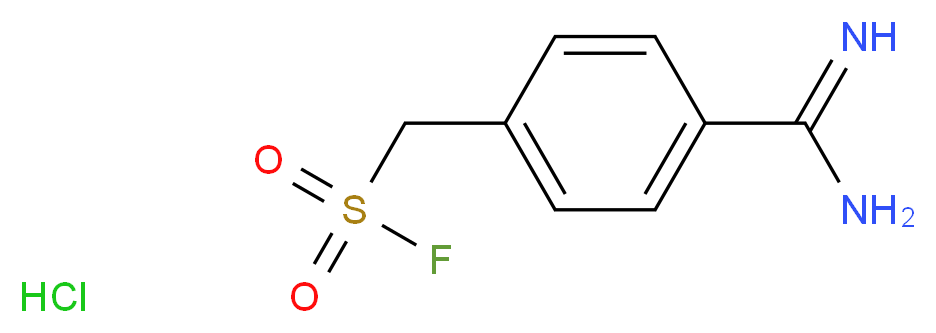 4-Amidinophenylmethanesulfonyl fluoride hydrochloride_分子结构_CAS_74938-88-8)