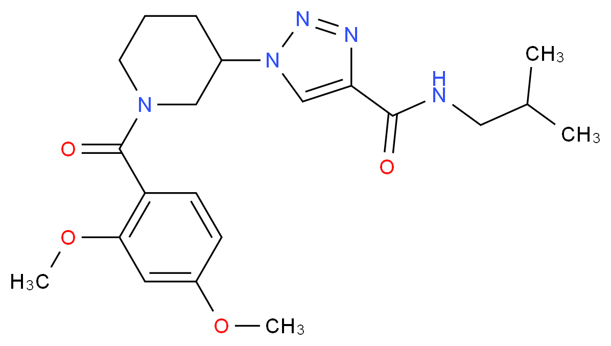 1-[1-(2,4-dimethoxybenzoyl)-3-piperidinyl]-N-isobutyl-1H-1,2,3-triazole-4-carboxamide_分子结构_CAS_)
