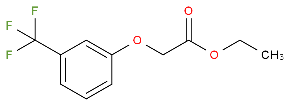 (3-TRIFLUOROMETHYLPHENOXY)ACETIC ACID ETHYL ESTER_分子结构_CAS_22897-99-0)