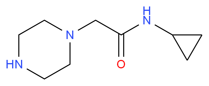 N-Cyclopropyl-2-piperazin-1-ylacetamide_分子结构_CAS_)