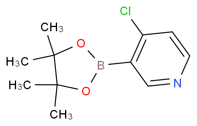 4-氯吡啶-3-硼酸频哪酯_分子结构_CAS_452972-15-5)