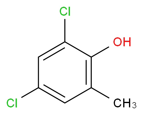 2,4-Dichloro-6-methylphenol_分子结构_CAS_1570-65-6)