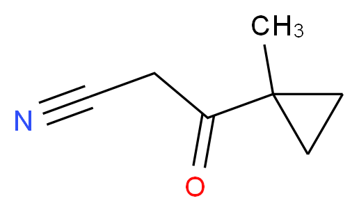 3-(1-Methyl-cyclopropyl)-3-oxo-propionitrile_分子结构_CAS_88485-78-3)