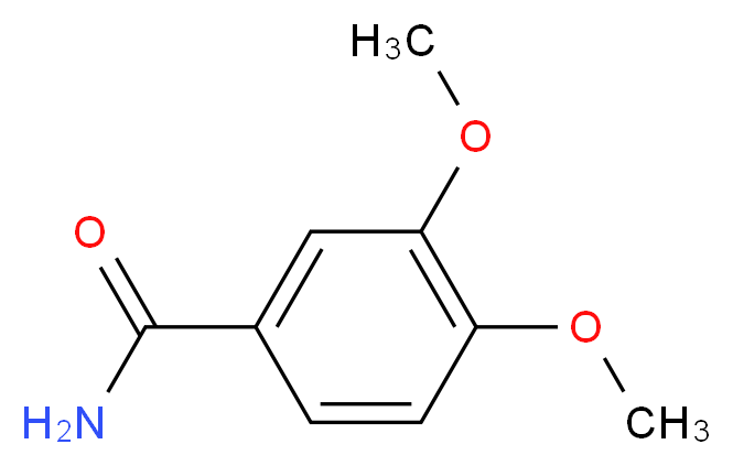 3,4-Dimethoxybenzamide_分子结构_CAS_1521-41-1)