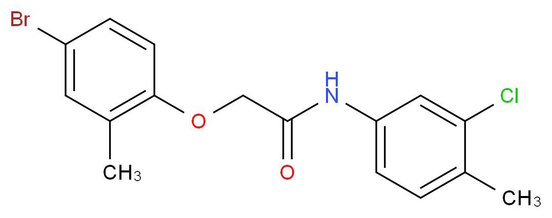 2-(4-bromo-2-methylphenoxy)-N-(3-chloro-4-methylphenyl)acetamide_分子结构_CAS_434303-68-1