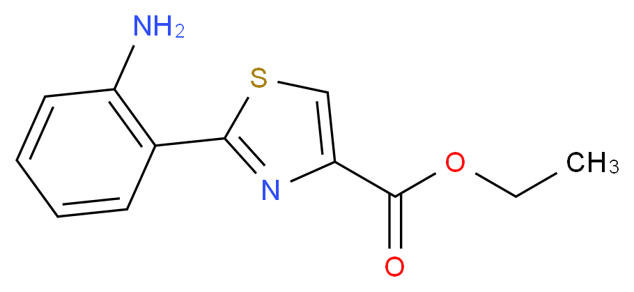 2-(2-AMINO-PHENYL)-THIAZOLE 4-CARBOXYLIC ACID ETHYL ESTER_分子结构_CAS_658076-43-8)