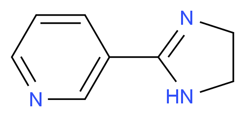 3-(4,5-Dihydro-1H-imidazol-2-yl)pyridine_分子结构_CAS_6302-53-0)