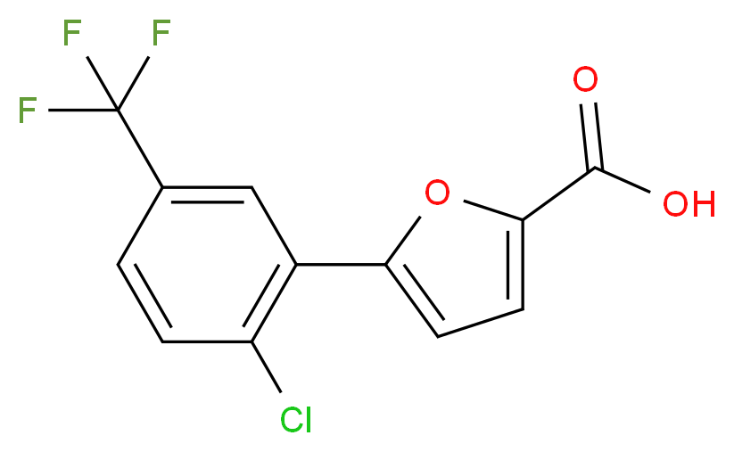 5-[2-氯-5-(三氟甲基)苯基]-2-糠酸_分子结构_CAS_302911-88-2)