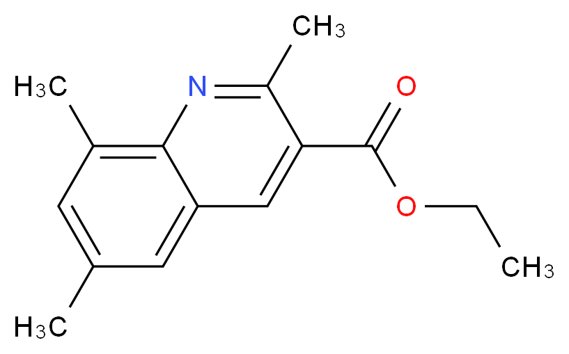 2,6,8-TRIMETHYLQUINOLINE-3-CARBOXYLIC ACID ETHYL ESTER_分子结构_CAS_948291-48-3)