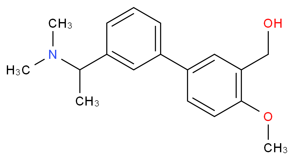 {3'-[1-(dimethylamino)ethyl]-4-methoxybiphenyl-3-yl}methanol_分子结构_CAS_)