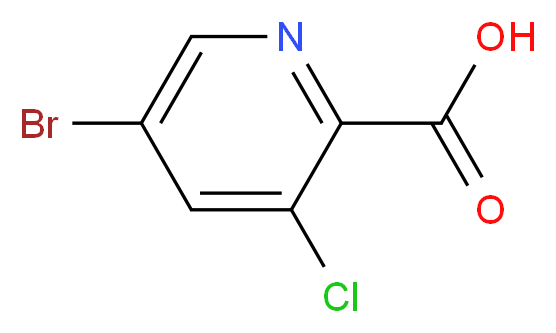 5-Bromo-3-chloropyridine-2-carboxylic acid_分子结构_CAS_1189513-51-6)