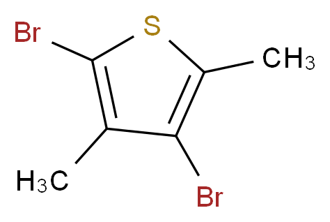 2,4-dibromo-3,5-dimethylthiophene_分子结构_CAS_63862-00-0