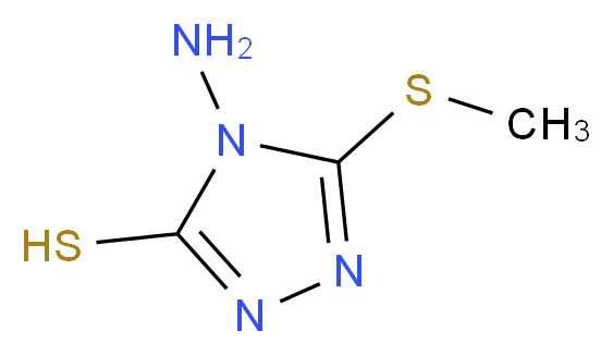 4-amino-5-(methylsulfanyl)-4H-1,2,4-triazole-3-thiol_分子结构_CAS_21532-03-6