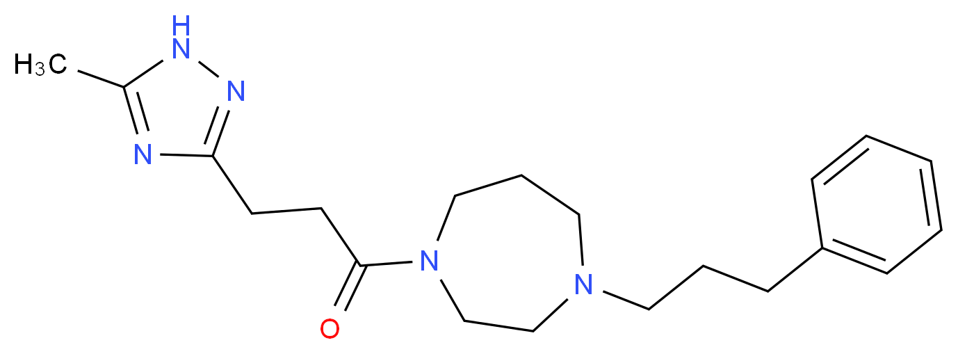 1-[3-(5-methyl-1H-1,2,4-triazol-3-yl)propanoyl]-4-(3-phenylpropyl)-1,4-diazepane_分子结构_CAS_)