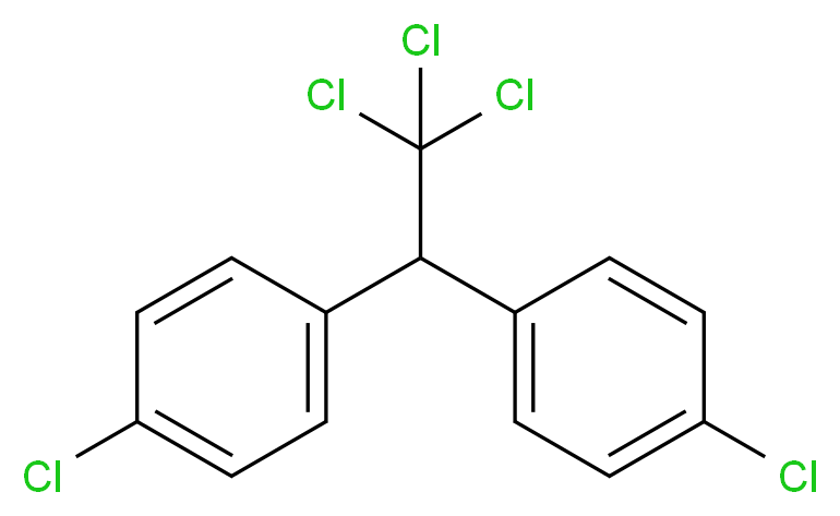 1-chloro-4-[2,2,2-trichloro-1-(4-chlorophenyl)ethyl]benzene_分子结构_CAS_50-29-3