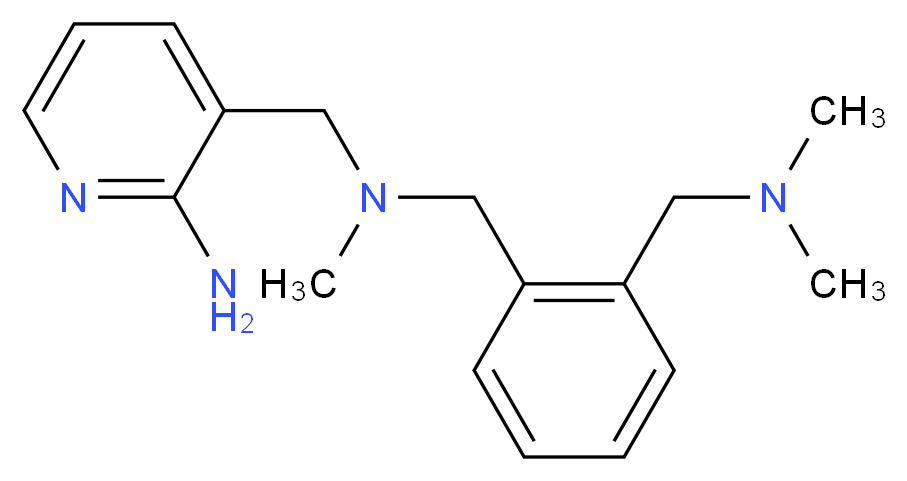 3-{[{2-[(dimethylamino)methyl]benzyl}(methyl)amino]methyl}pyridin-2-amine_分子结构_CAS_)