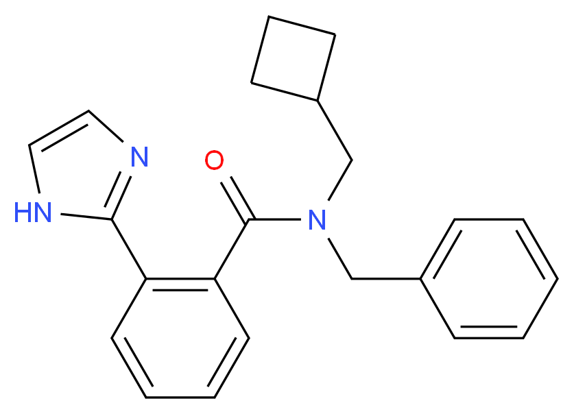 N-benzyl-N-(cyclobutylmethyl)-2-(1H-imidazol-2-yl)benzamide_分子结构_CAS_)