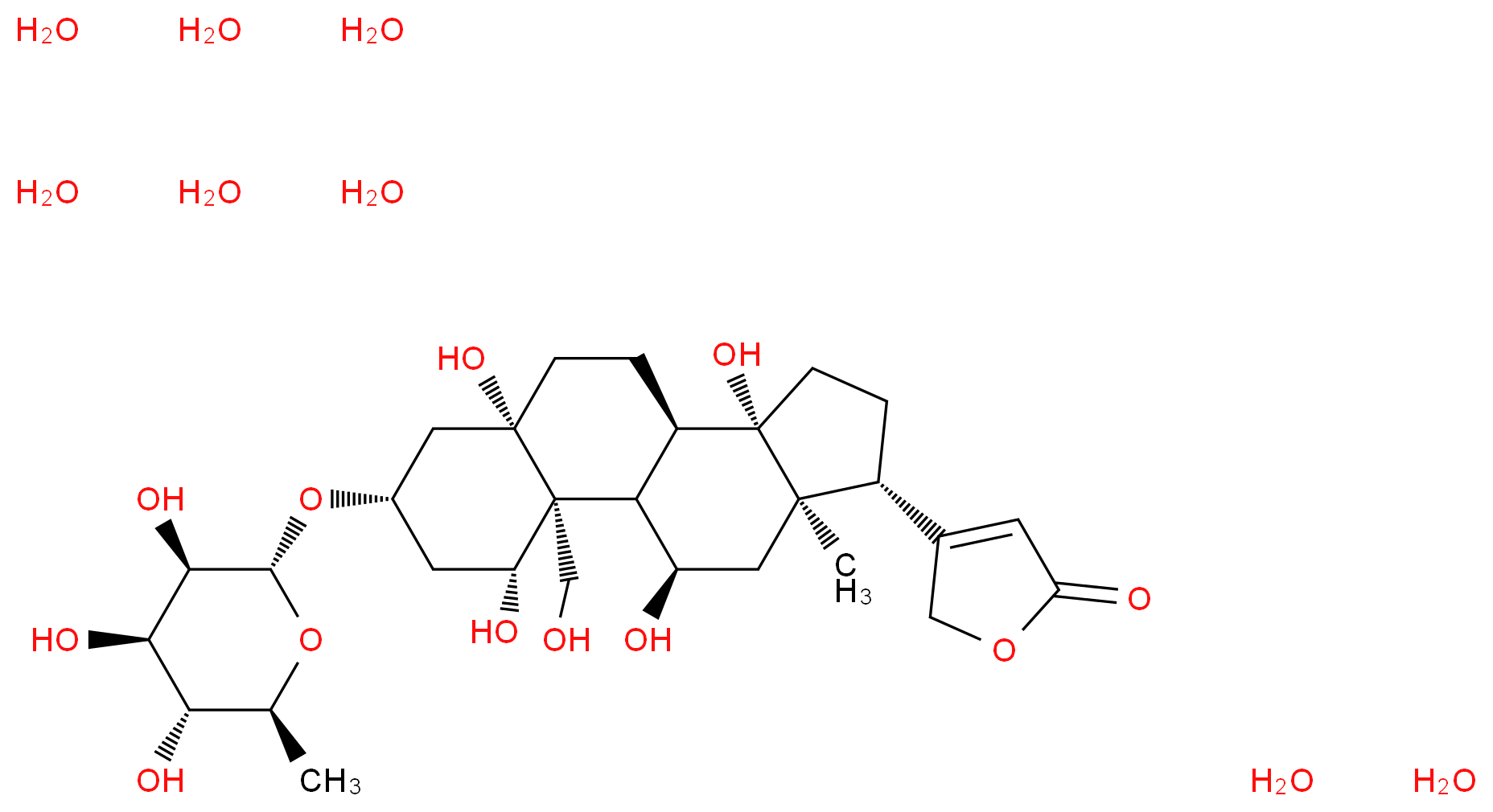 OUABAIN OCTAHYDRATE_分子结构_CAS_11018-89-6)