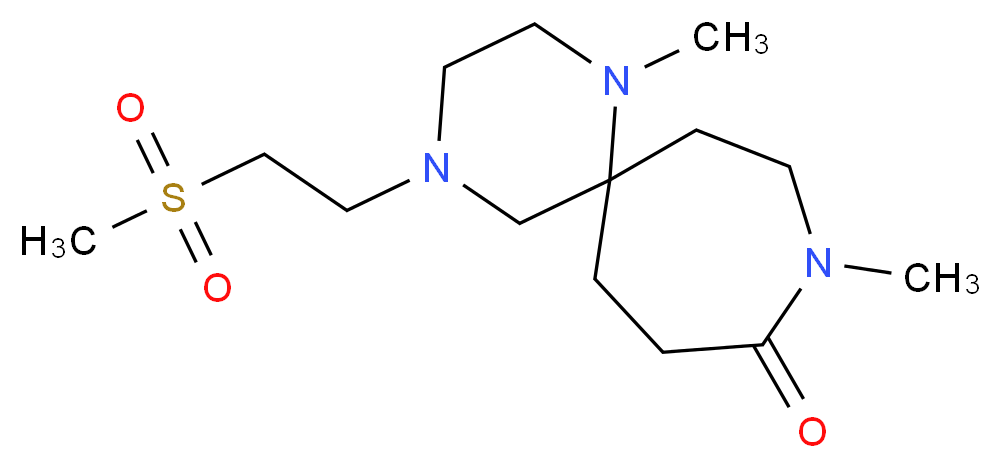 1,9-dimethyl-4-[2-(methylsulfonyl)ethyl]-1,4,9-triazaspiro[5.6]dodecan-10-one_分子结构_CAS_)