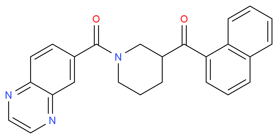 1-naphthyl[1-(6-quinoxalinylcarbonyl)-3-piperidinyl]methanone_分子结构_CAS_)