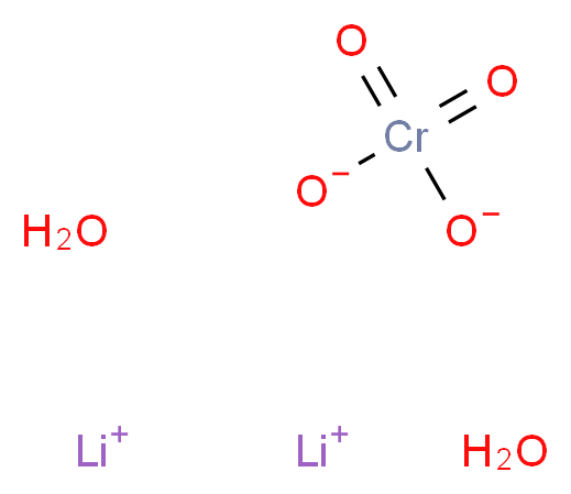 dilithium(1+) ion dioxochromiumbis(olate) dihydrate_分子结构_CAS_7789-01-7