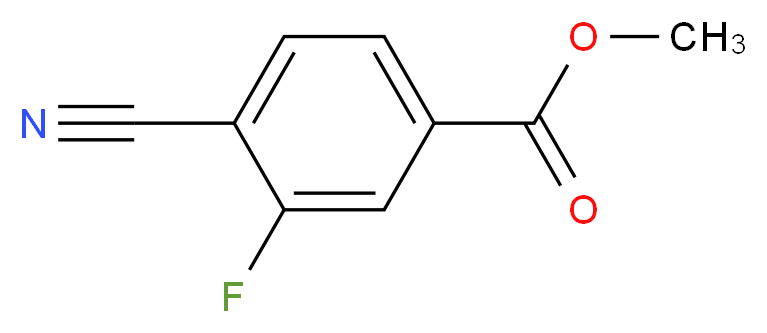 methyl 4-cyano-3-fluorobenzoate_分子结构_CAS_268734-34-5