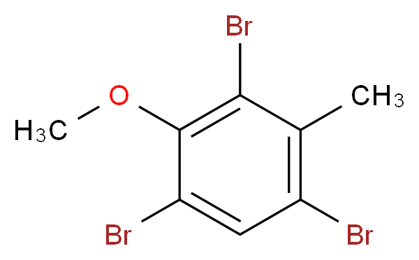 1,3,5-tribromo-2-methoxy-4-methylbenzene_分子结构_CAS_41424-36-6