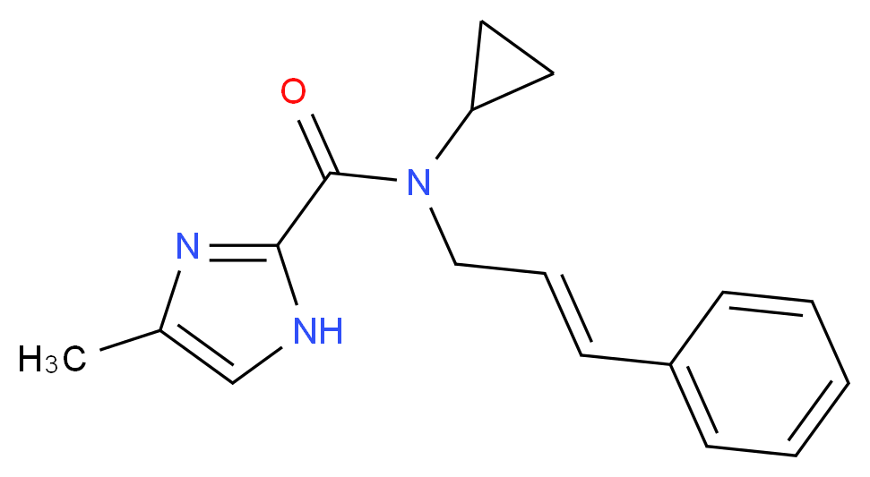 N-cyclopropyl-4-methyl-N-[(2E)-3-phenyl-2-propen-1-yl]-1H-imidazole-2-carboxamide_分子结构_CAS_)