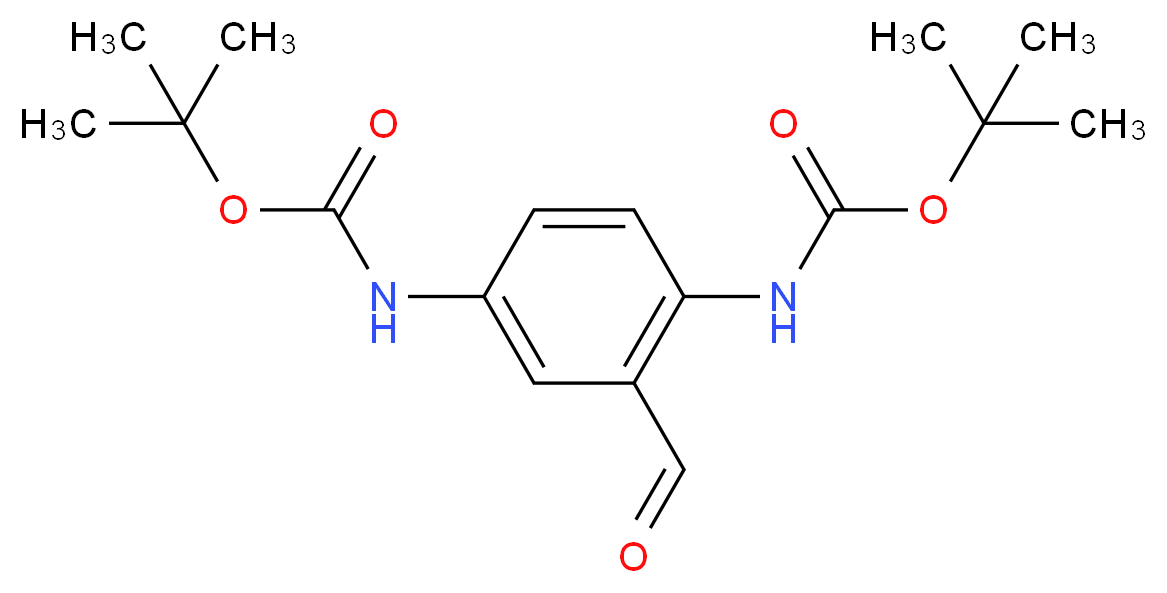 TERT-BUTYL 4-[(TERT-BUTOXYCARBONYL)AMINO]-2-FORMYLPHENYLCARBAMATE_分子结构_CAS_)