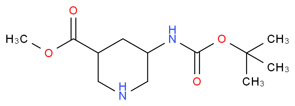 methyl 5-{[(tert-butoxy)carbonyl]amino}piperidine-3-carboxylate_分子结构_CAS_903094-67-7
