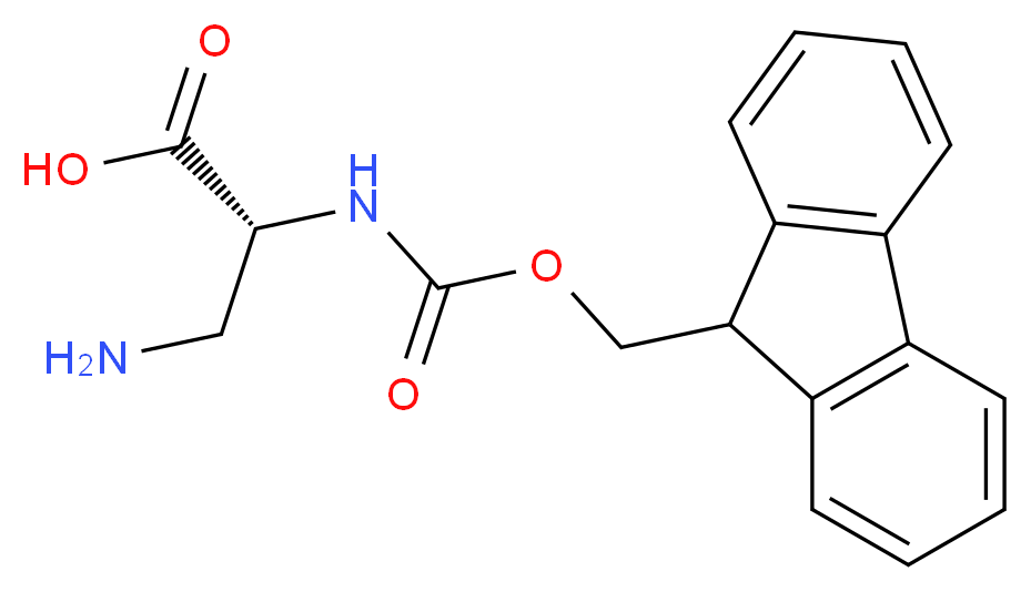 (2R)-3-amino-2-{[(9H-fluoren-9-ylmethoxy)carbonyl]amino}propanoic acid_分子结构_CAS_251317-00-7