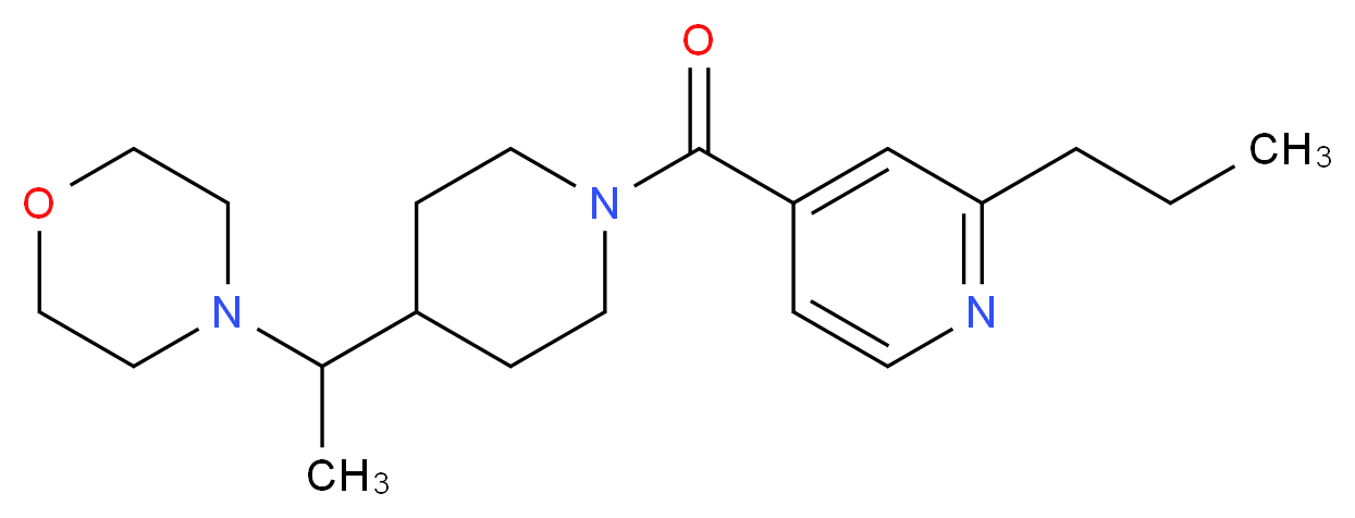 4-{1-[1-(2-propylisonicotinoyl)-4-piperidinyl]ethyl}morpholine_分子结构_CAS_)