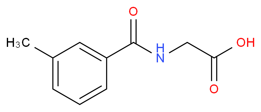 2-[(3-methylphenyl)formamido]acetic acid_分子结构_CAS_27115-49-7