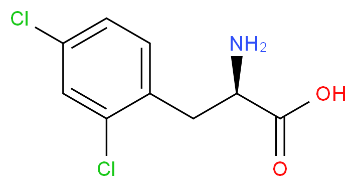 (2R)-2-amino-3-(2,4-dichlorophenyl)propanoic acid_分子结构_CAS_111119-36-9