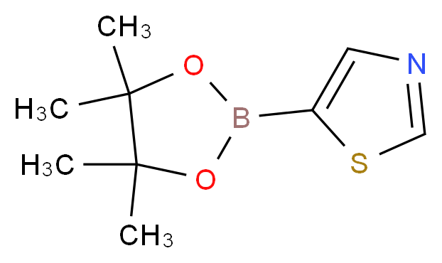 Thiazole-5-boronic acid pinacol ester_分子结构_CAS_1086111-09-2)