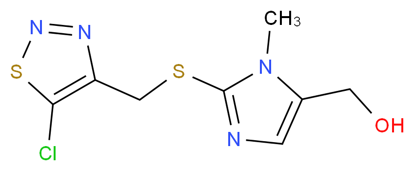 (2-{[(5-chloro-1,2,3-thiadiazol-4-yl)methyl]sulfanyl}-1-methyl-1H-imidazol-5-yl)methanol_分子结构_CAS_338422-47-2)