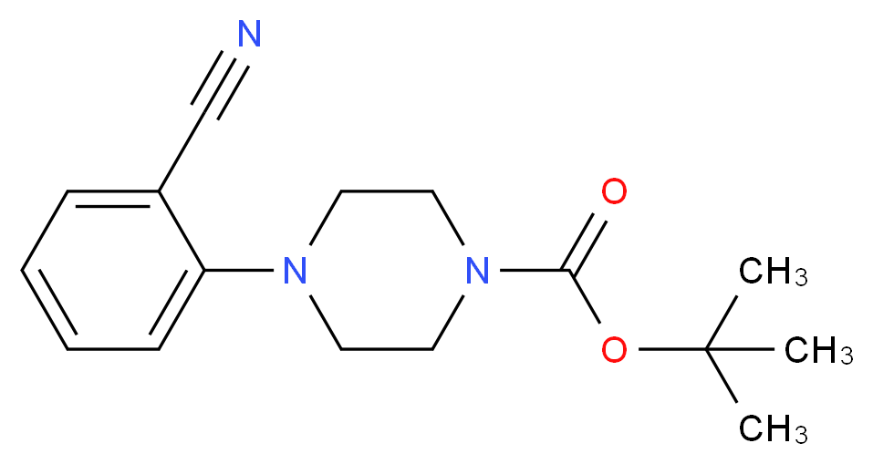 tert-butyl 4-(2-cyanophenyl)piperazine-1-carboxylate_分子结构_CAS_179250-25-0