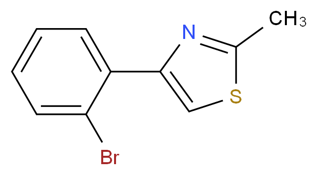 4-(2-bromophenyl)-2-methyl-1,3-thiazole_分子结构_CAS_941717-01-7)