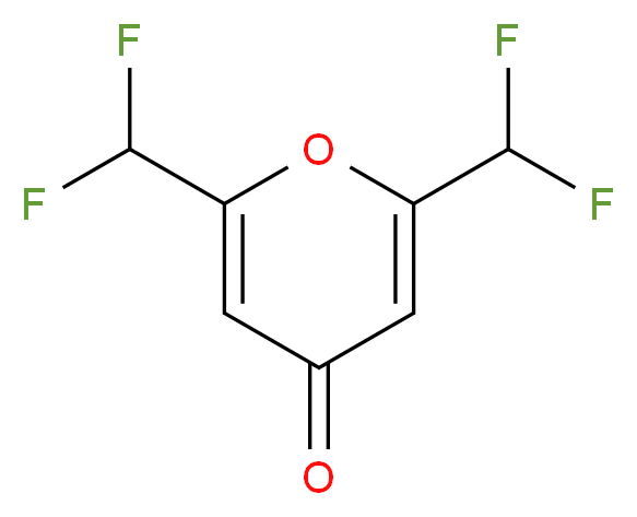 2,6-bis(difluoromethyl)-4H-pyran-4-one_分子结构_CAS_847947-32-4