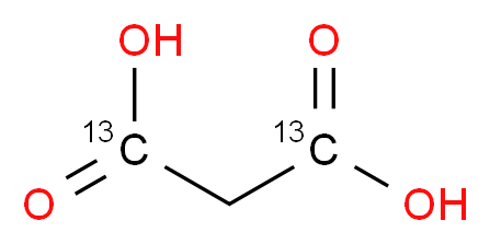 丙二酸-1,3-13C2_分子结构_CAS_99524-14-8)