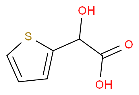 2-hydroxy-2-(thiophen-2-yl)acetic acid_分子结构_CAS_53439-38-6
