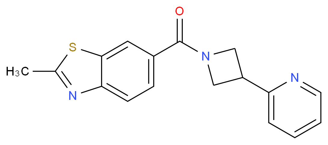 2-methyl-6-[(3-pyridin-2-ylazetidin-1-yl)carbonyl]-1,3-benzothiazole_分子结构_CAS_)