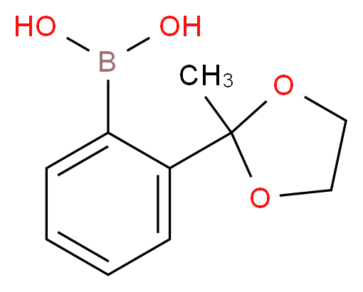 2-(2-Methyl-1,3-dioxolan-2-yl)benzene boronic acid_分子结构_CAS_243140-14-9)