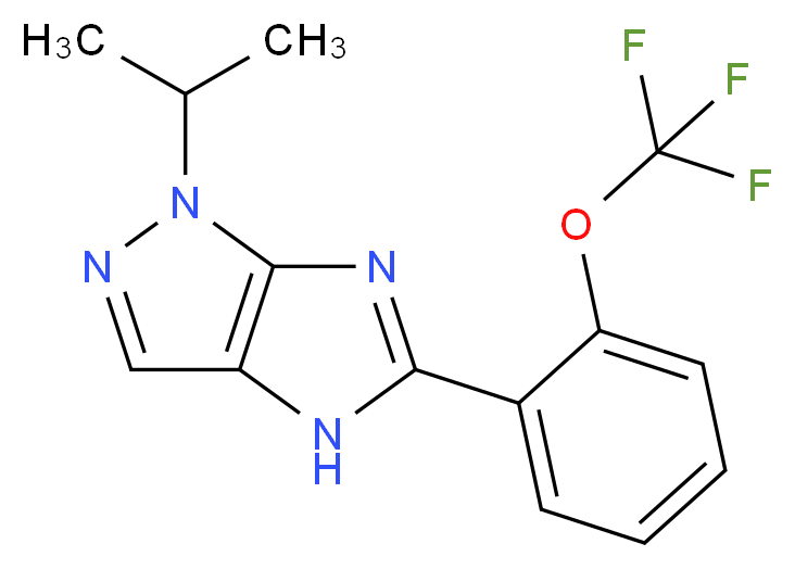 1-isopropyl-5-[2-(trifluoromethoxy)phenyl]-1,4-dihydroimidazo[4,5-c]pyrazole_分子结构_CAS_)