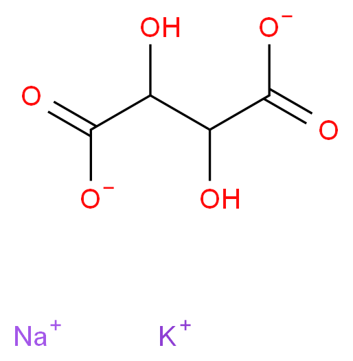 potassium sodium 2,3-dihydroxybutanedioate_分子结构_CAS_6381-59-5