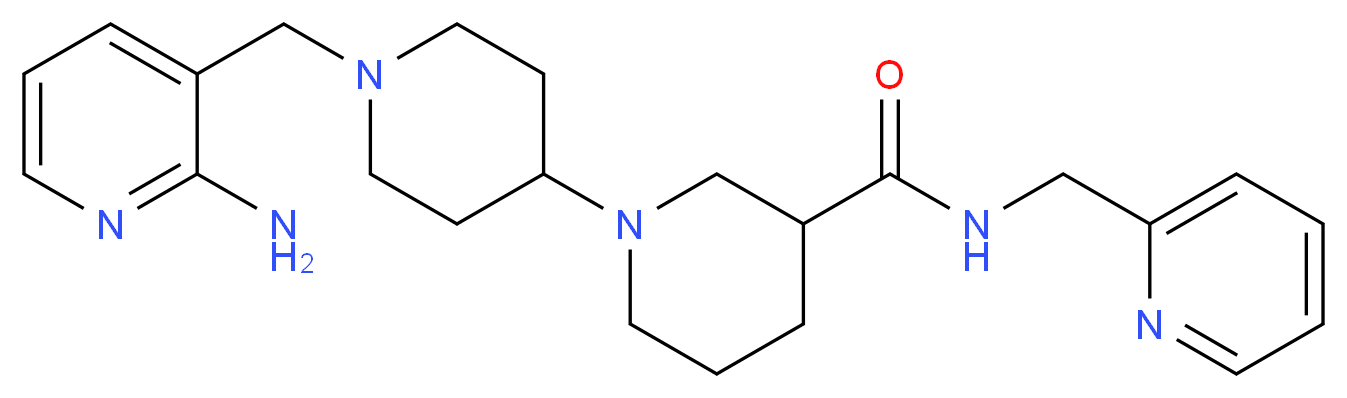 1'-[(2-aminopyridin-3-yl)methyl]-N-(pyridin-2-ylmethyl)-1,4'-bipiperidine-3-carboxamide_分子结构_CAS_)