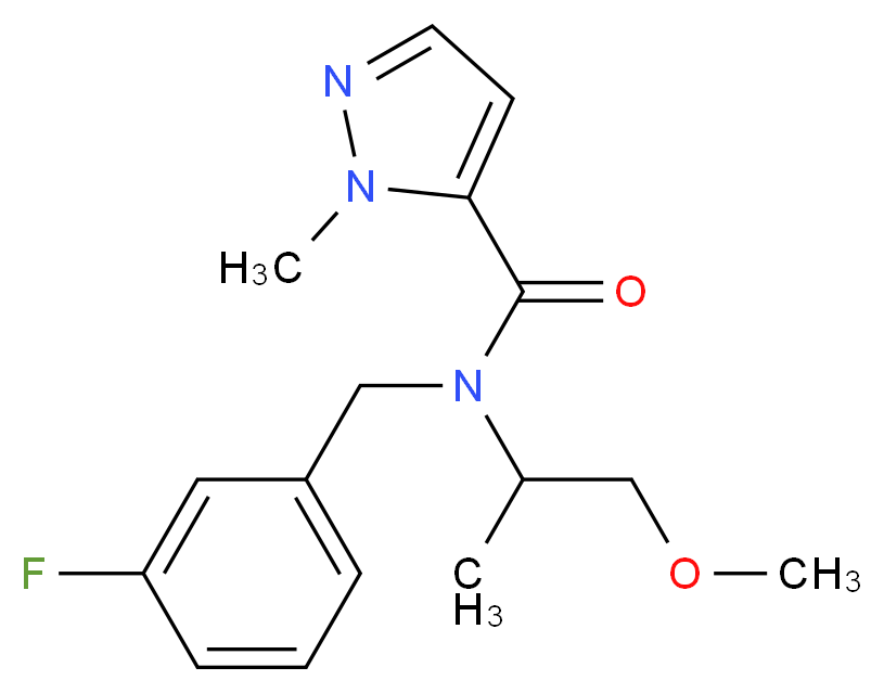 N-(3-fluorobenzyl)-N-(2-methoxy-1-methylethyl)-1-methyl-1H-pyrazole-5-carboxamide_分子结构_CAS_)